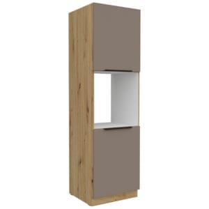 Vysoká kuchyňská skříňka 60 ERIS 50 dub artisan / písková šedá