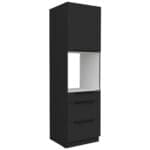 Vysoká kuchyňská skříňka 60 ERIS 51 Černá mat / Černá AFM
