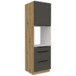 Vysoká kuchyňská skříňka 60 ERIS 51 dub artisan / grafit AFM