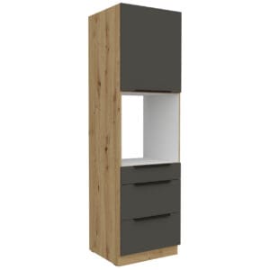 Vysoká kuchyňská skříňka 60 ERIS 51 dub artisan / grafit