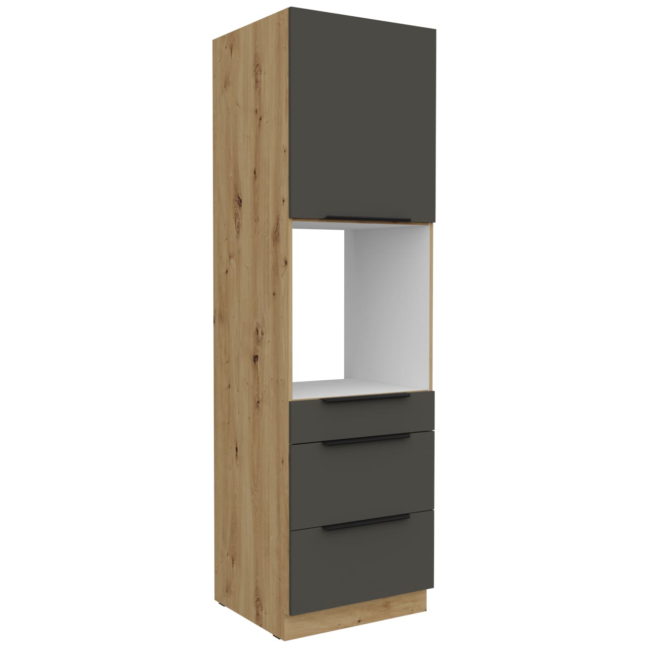 Vysoká kuchyňská skříňka 60 ERIS 51 dub artisan / grafit