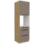 Vysoká kuchyňská skříňka 60 ERIS 51 Dub Artisan / Písková Šedá AFM