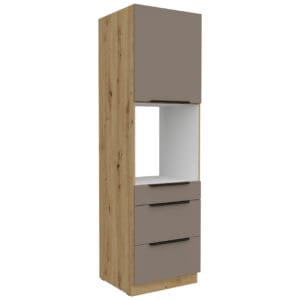 Vysoká kuchyňská skříňka 60 ERIS 51 dub artisan / písková šedá