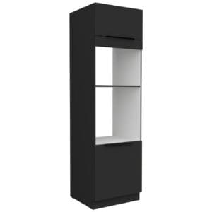 Vysoká kuchyňská skříňka 60 ERIS 52 černý mat / černý