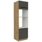 Vysoká kuchyňská skříňka 60 ERIS 52 dub artisan / grafit AFM