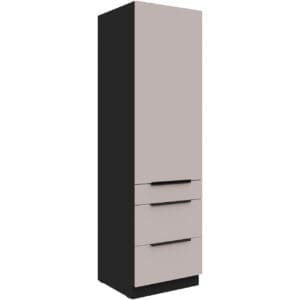 Vysoká kuchyňská skříňka 60 SILVIA 44 černý / kašmír