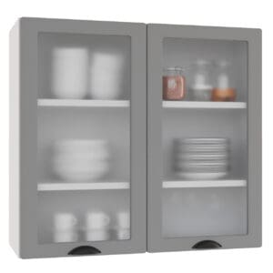 Závěsná vitrína ADELINE WS80 šedý mat