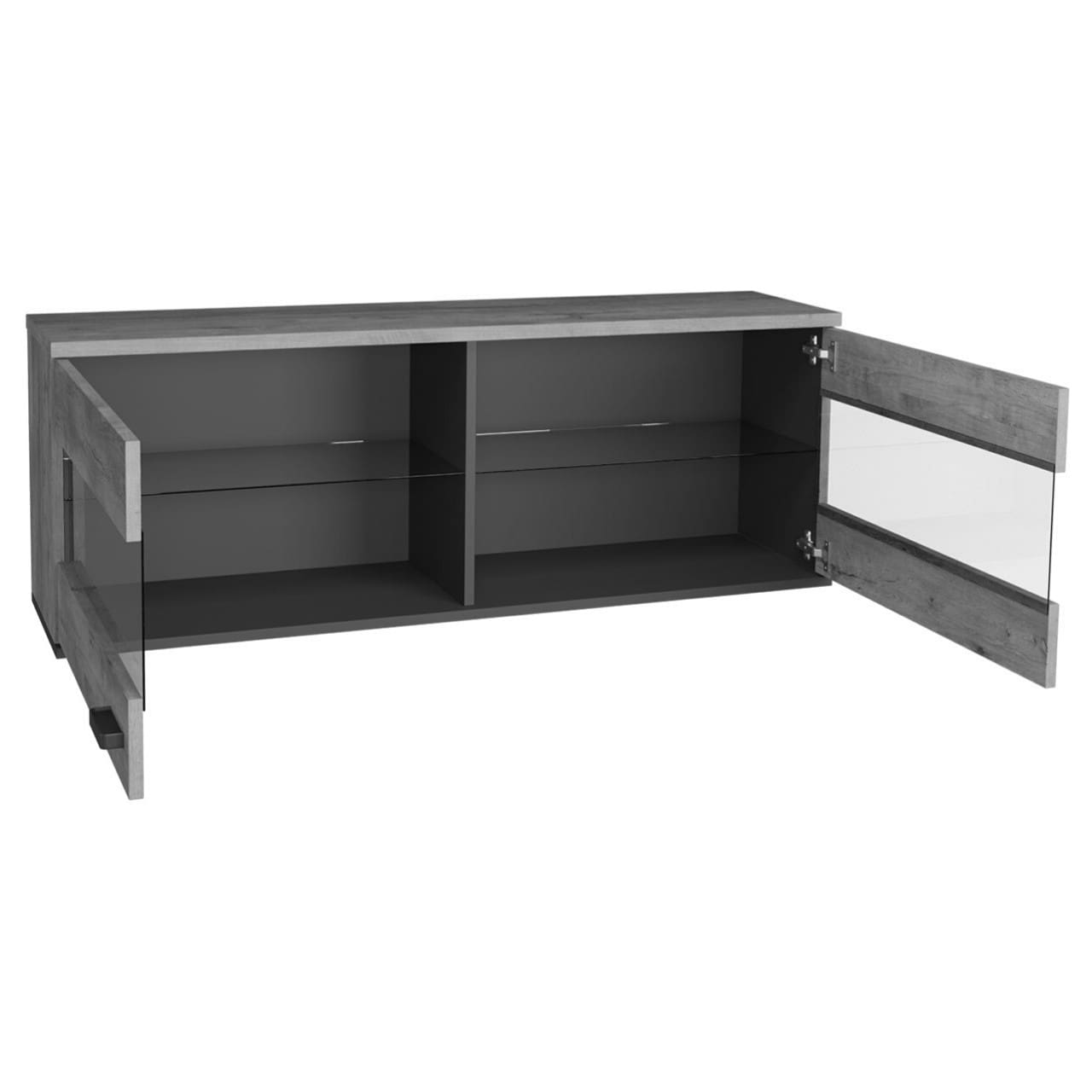 Závěsná vitrína JOHNNY JH9 dub lefkas / černá - Obrázek 3