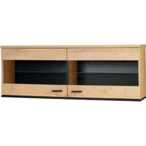 Závěsná vitrína JOHNNY JH9 dub lefkas / černá