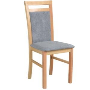 Židle DK25 grandson se světle šedou látkou 16B