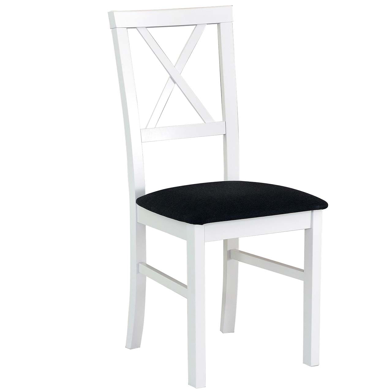 Židle DK51 bílá s černou látkou 13B