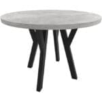 Kulatý stůl ENZO 100cm rozkládací do 200cm beton jasný