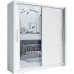 Skříň se zrcadlem 154 BAKI 10 bílá