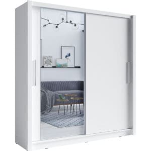 Skříň se zrcadlem 154 BAKI 10 bílá