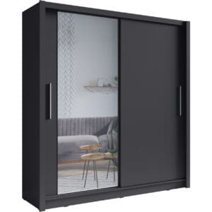 Skříň se zrcadlem 154 BAKI 10 šedý grafit