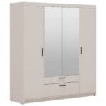 Skříň se zrcadlem ELENI 4D2S písková béžová