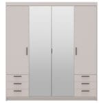 Skříň se zrcadlem ELENI 4D6S písková béžová