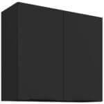 Skříňka horní 80 ERIS 18 Černá mat / Černá AFM