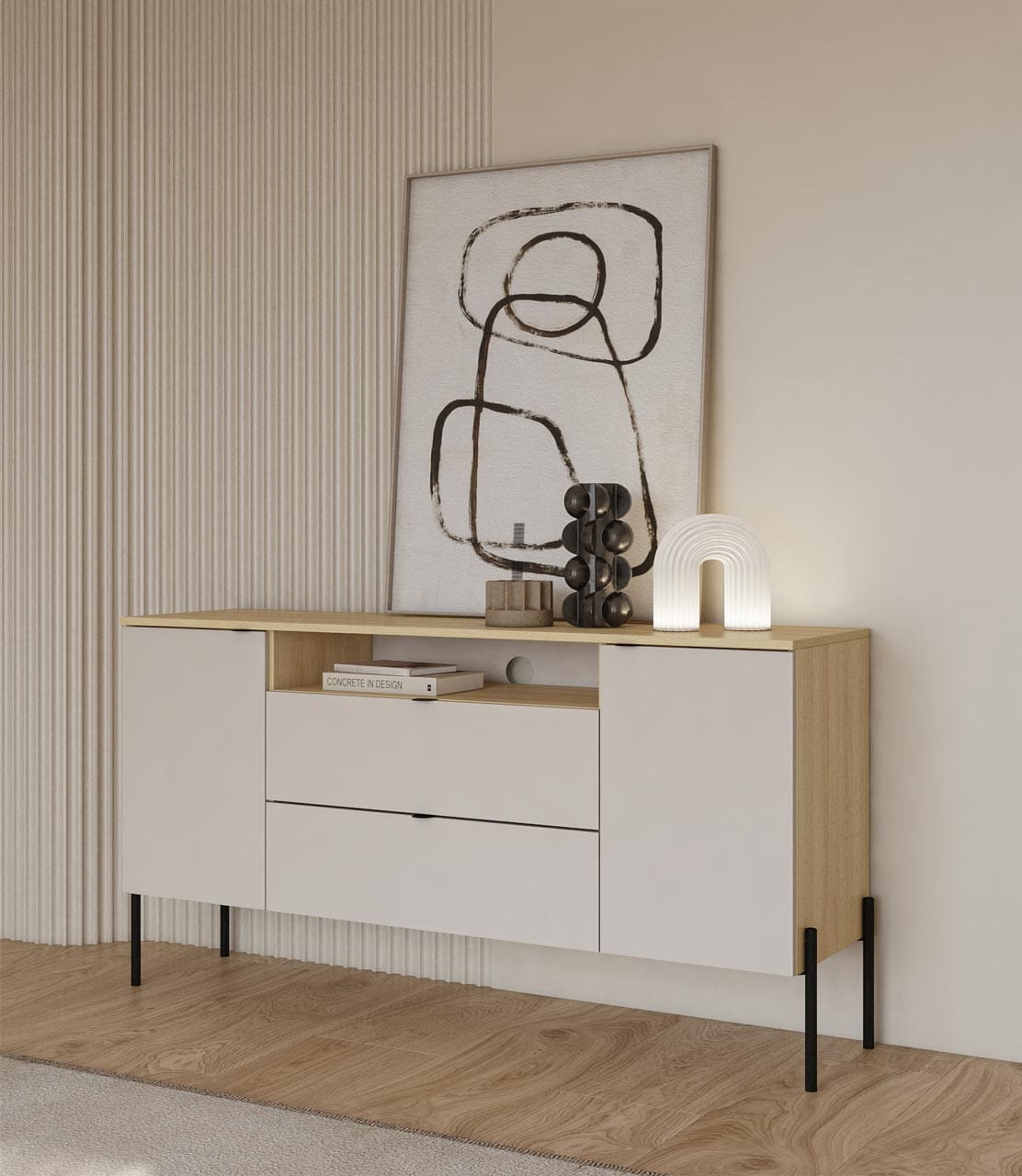 Komoda DORE 26 dub lindberg / kašmír - Obrázek 5