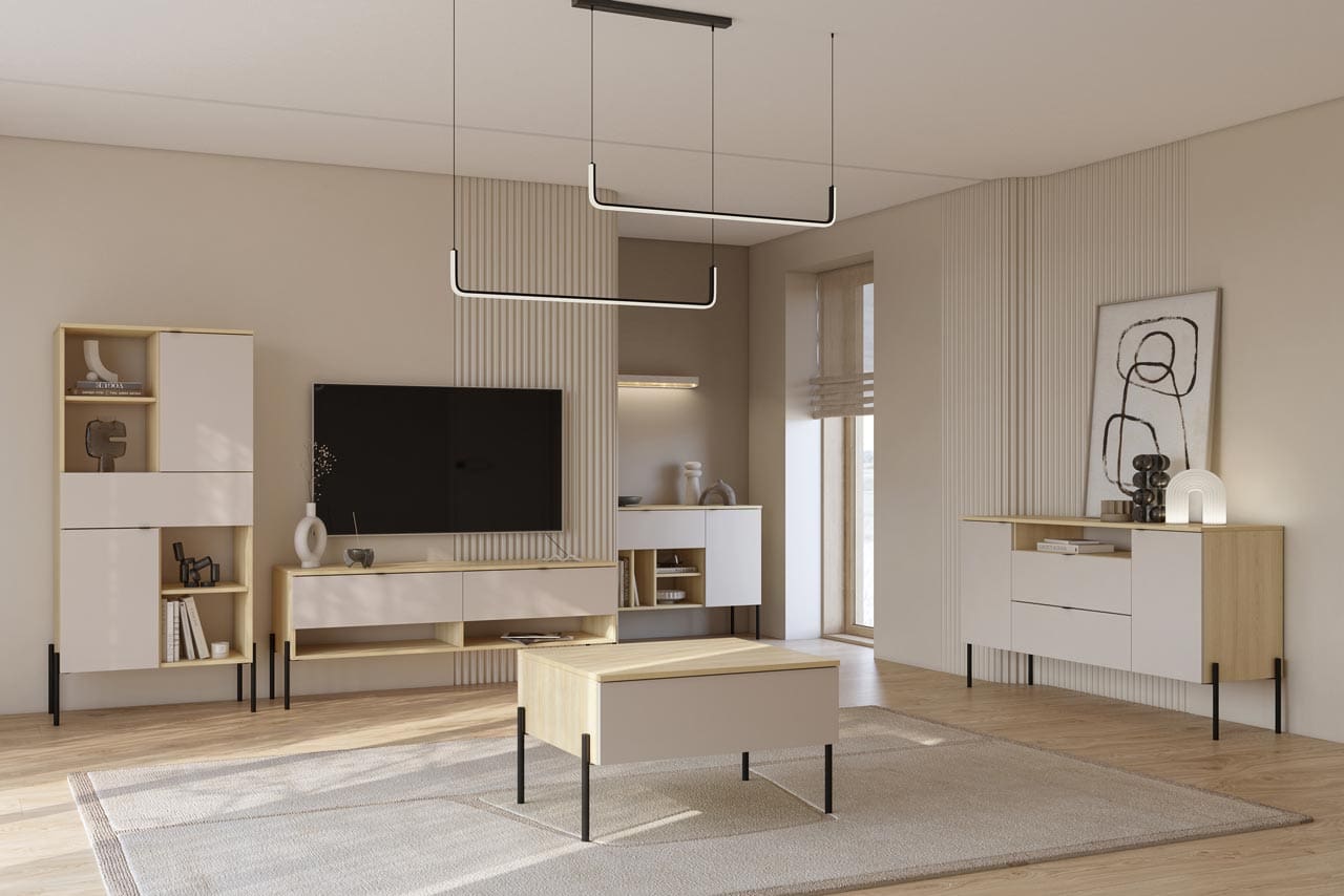 Komoda DORE 26 dub lindberg / kašmír - Obrázek 6