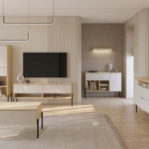 Obývací stěna DORE 1 dub lindberg / kašmír