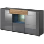 Komoda DELTO TL26 dub grandson / antracit lesk