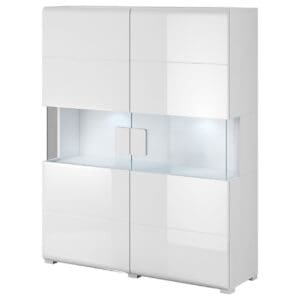 Komoda DELTO TL42 bílý / bílý lesk