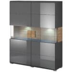 Komoda DELTO TL42 dub grandson / antracit lesk