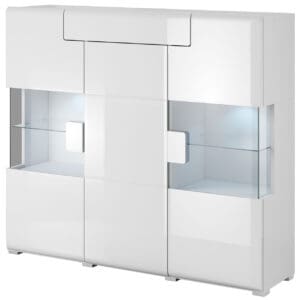 Komoda DELTO TL46 bílý / bílý lesk