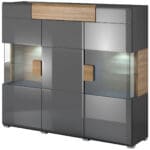 Komoda DELTO TL46 dub grandson / antracit lesk