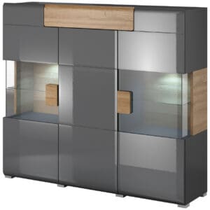 Komoda DELTO TL46 dub grandson / antracit lesk