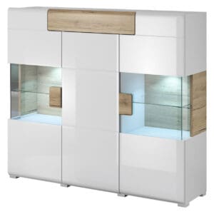 Komoda DELTO TL46 san remo / bílý lesk