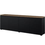 Komoda MUDO 25 černá / dub mauvella