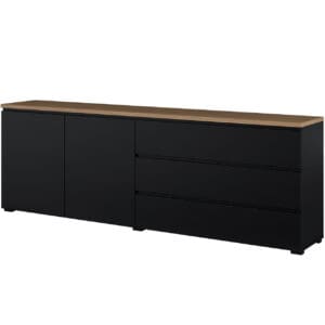 Komoda MUDO 28 černá / dub mauvella