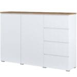 Komoda MUDO 45 bílá / dub mauvella