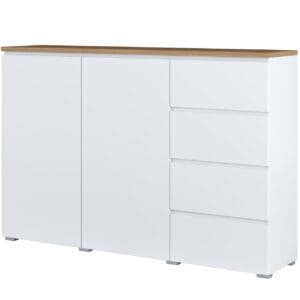 Komoda MUDO 45 bílá / dub mauvella