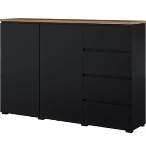 Komoda MUDO 45 černá / dub mauvella