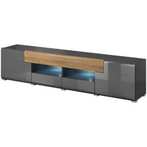 Komoda RTV DELTO TL40 dub grandson / antracit lesk