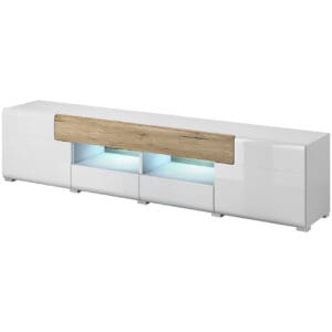 Komoda RTV DELTO TL40 san remo / bílý lesk