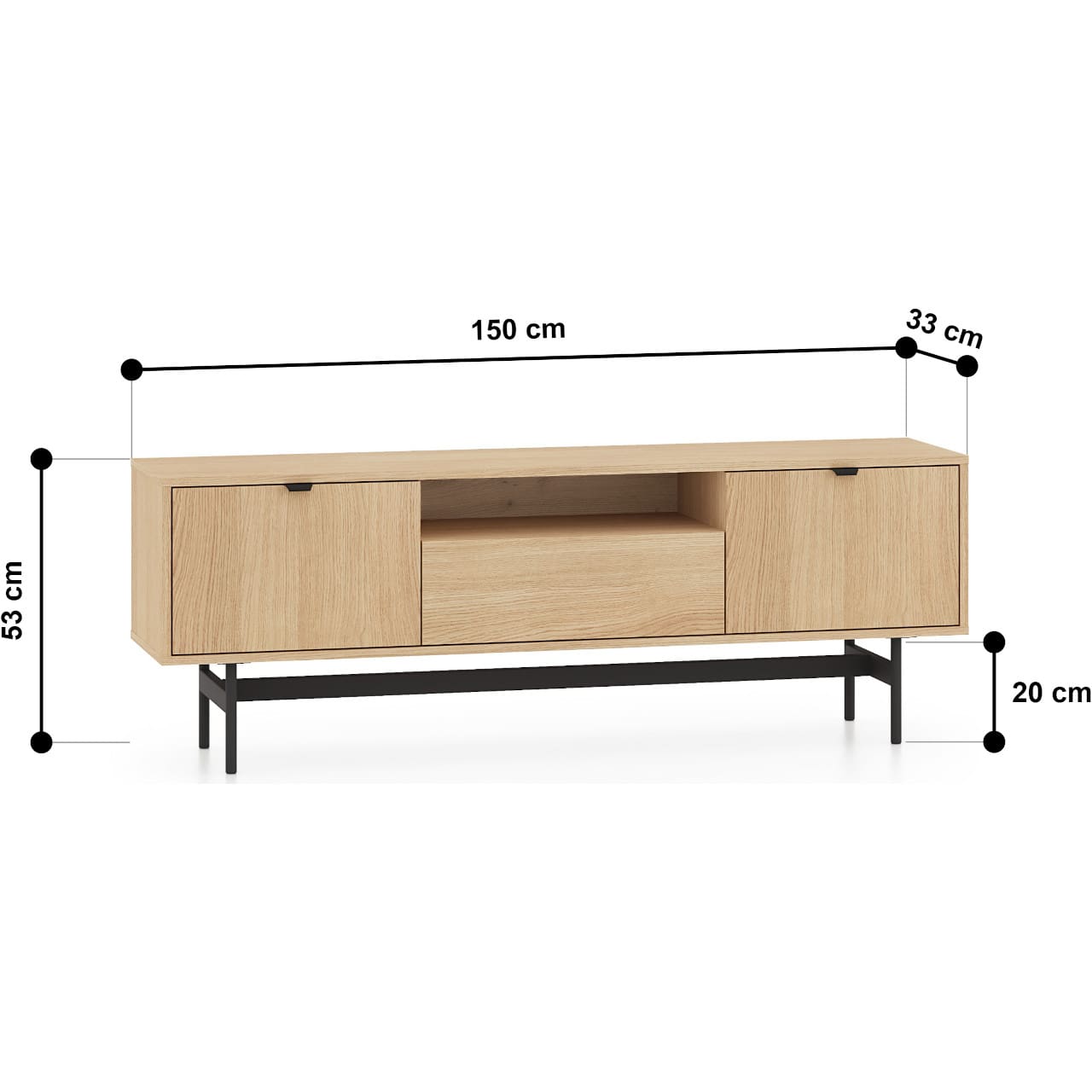 Komoda RTV SARGAS 06 dub mavelie - Obrázek 4