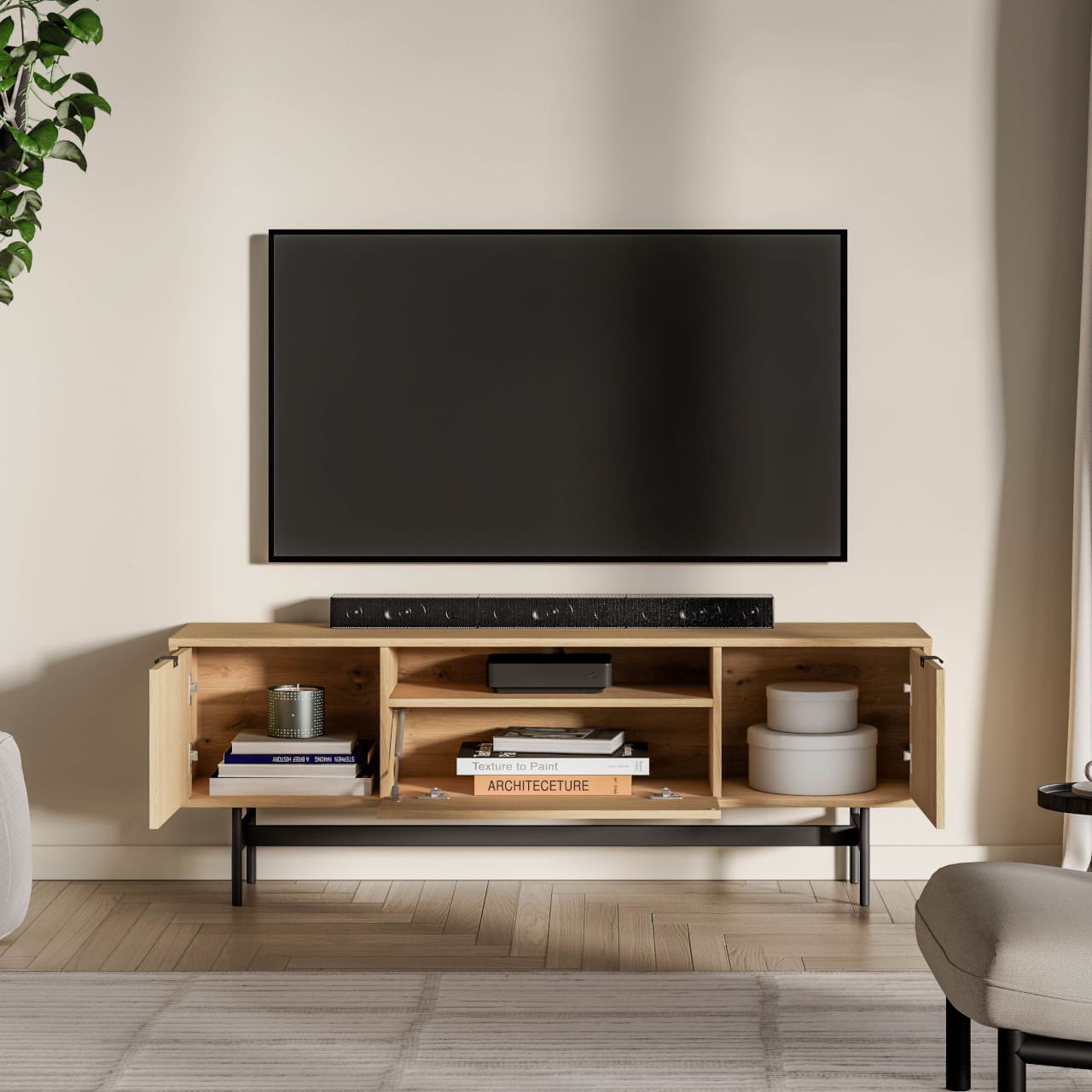 Komoda RTV SARGAS 06 dub mavelie - Obrázek 6