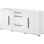 Komoda TUSLA TU26 bílý / bílý lesk