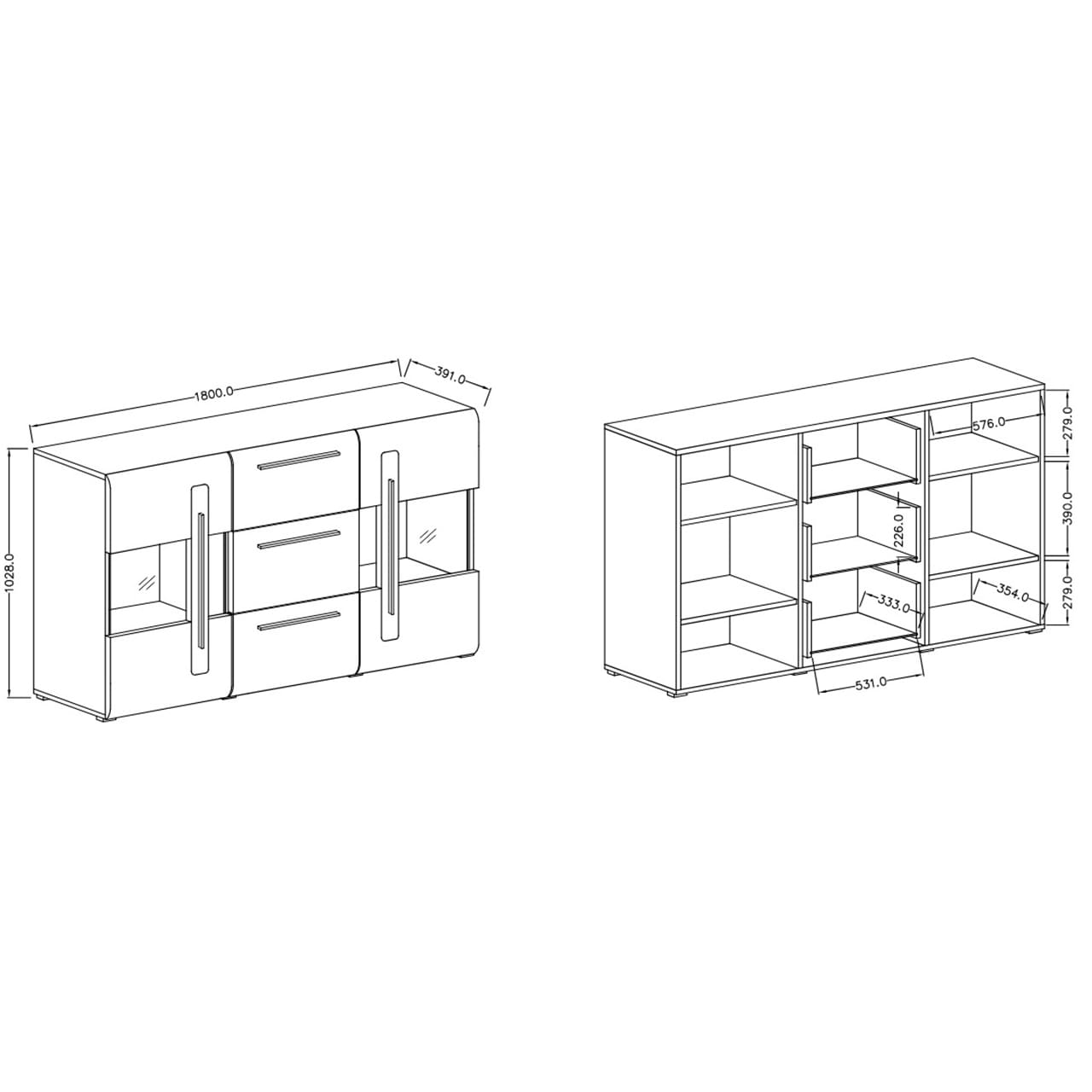 Komoda TUSLA TU28 dub grandson - Obrázek 3