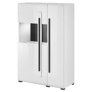 Komoda TUSLA TU42 bílý / bílý lesk