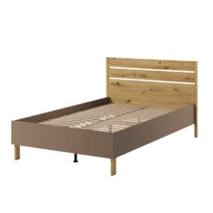 Postel 120 s roštem dub artisan/béžová/lanýž LENNY LY08