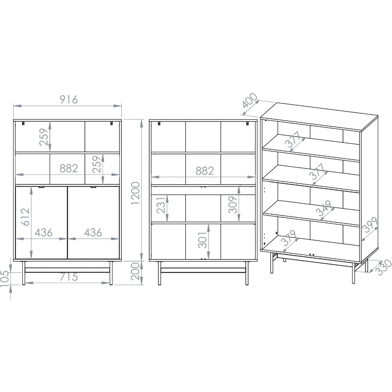 Obývací stěna SARGAS 1 dub mavelie - Obrázek 6