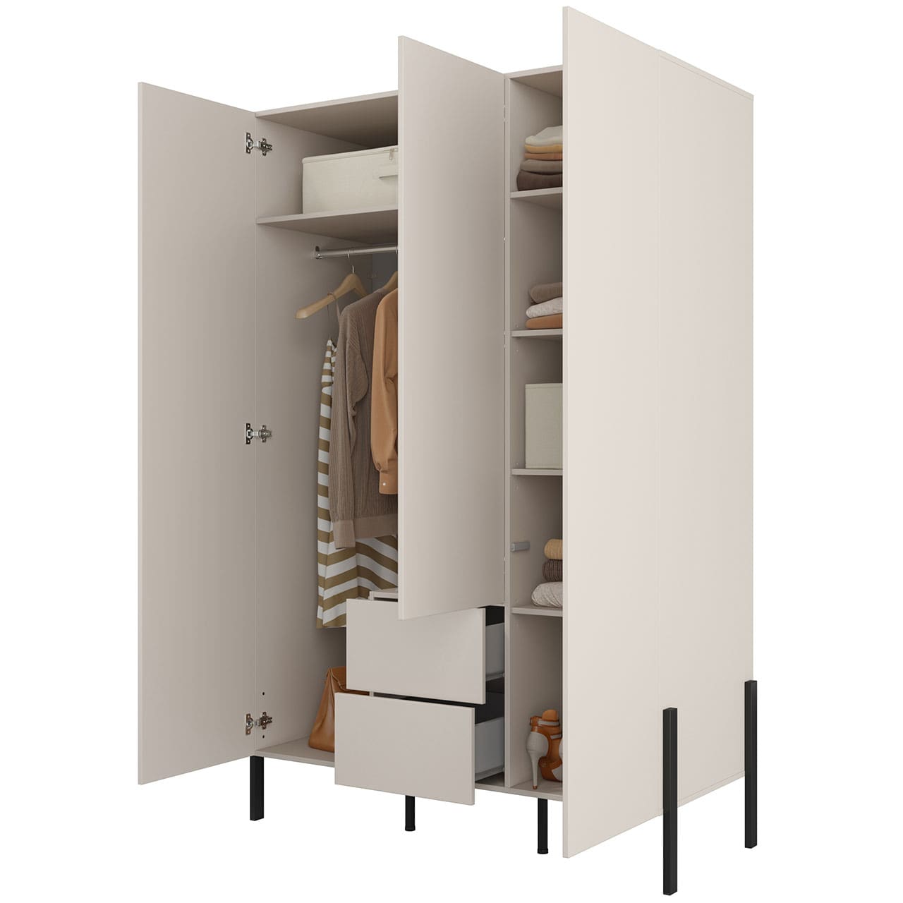 Šatní skříň JUKAN 19 kašmír - Obrázek 2