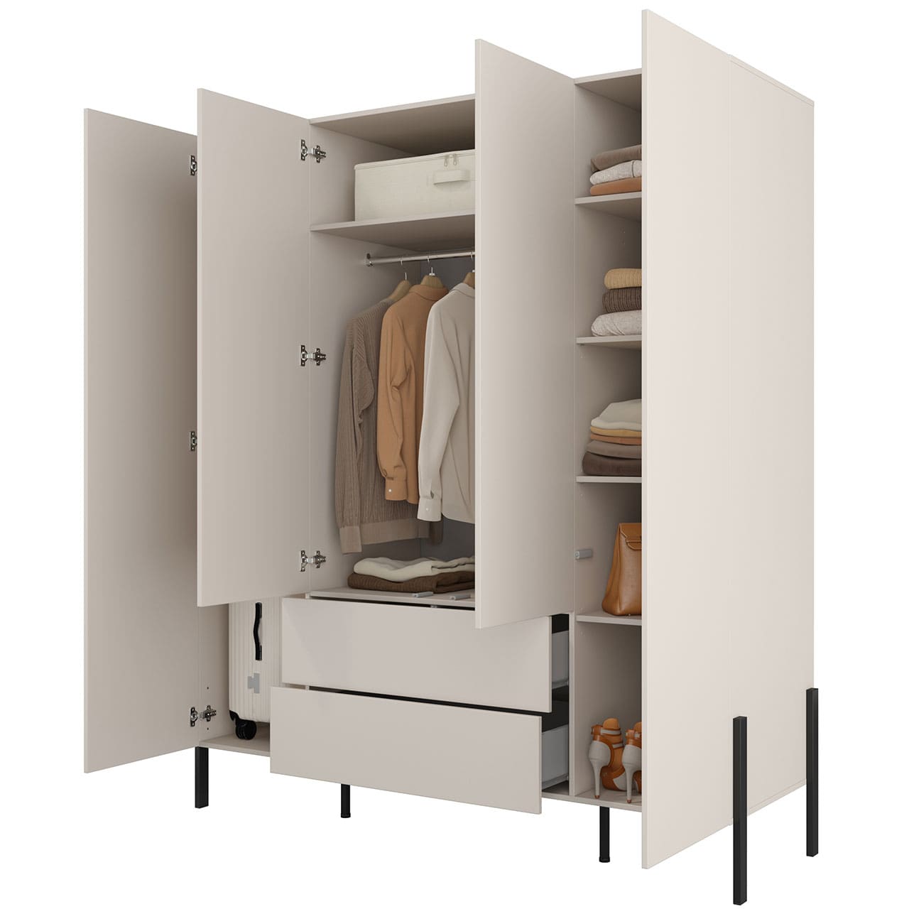 Šatní skříň JUKAN 20 kašmír - Obrázek 2