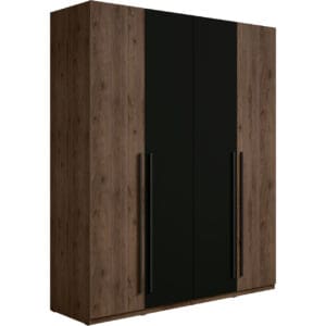 Skříň 180 MARGHERA 20 ořech elegant / černý onyx