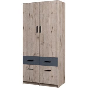 Skříň 91cm PARMA 03 dub wellington / grafit